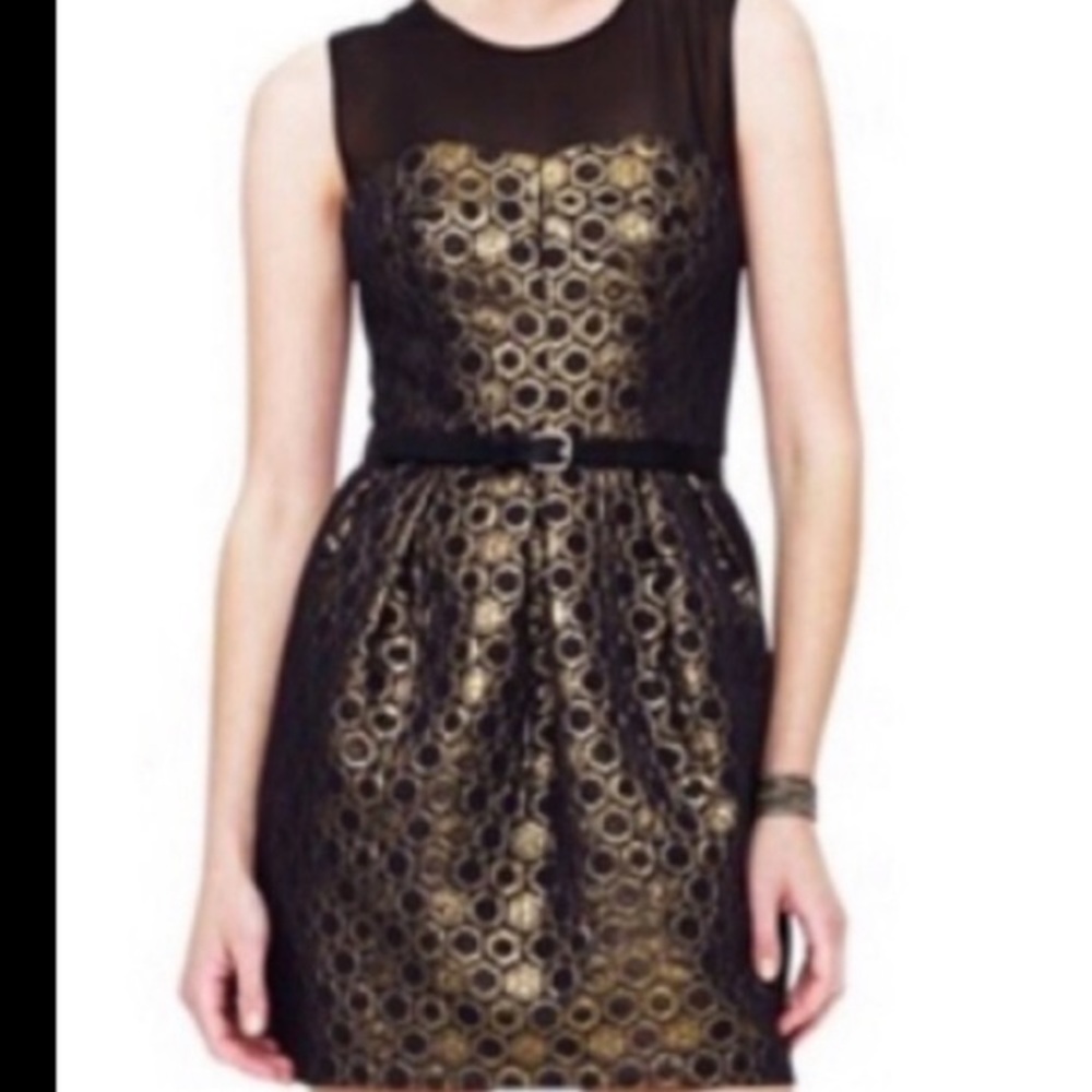 Gold and Black Cocktail Dress Sz 0 - does not include belt! Great condition!